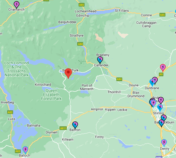 Three Lochs EV charging