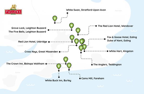 pod point units rolled fullers pubs