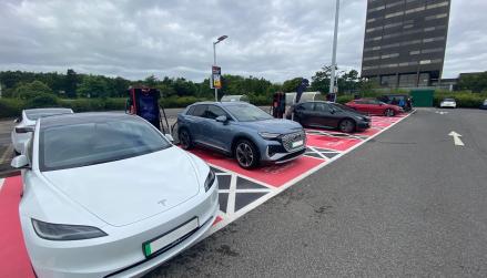 EVs charging at PoGo hub