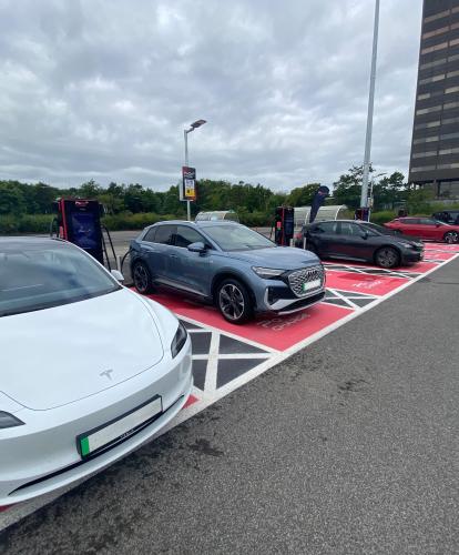 EVs charging at PoGo hub