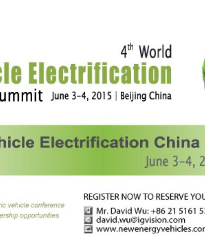 4th World Vehicle Electrification China Summit