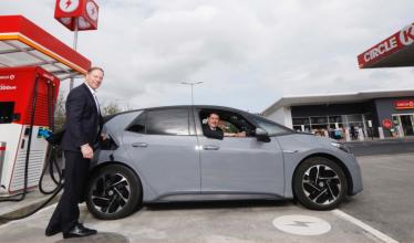 Circle K branded chare point charging EV